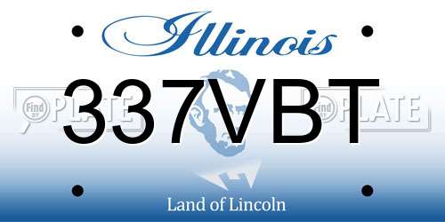 337VBT Illinois License Plate