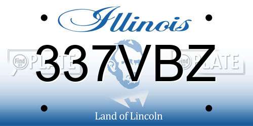 337VBZ Illinois License Plate