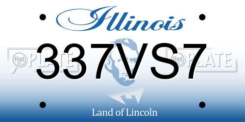 337VS7 Illinois License Plate
