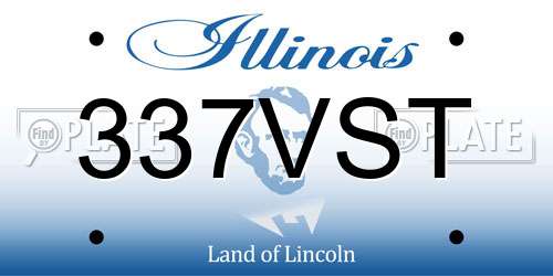 337VST Illinois License Plate