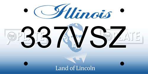 337VSZ Illinois License Plate