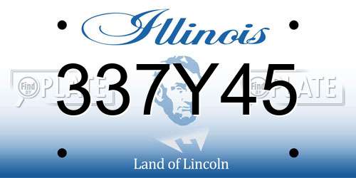 337Y45 Illinois License Plate
