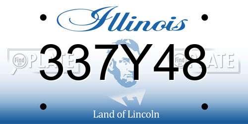 337Y48 Illinois License Plate