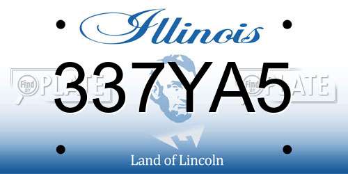 337YA5 Illinois License Plate