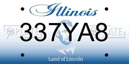 337YA8 Illinois License Plate
