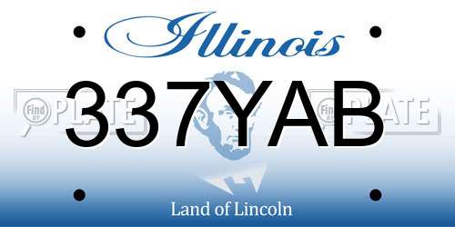 337YAB Illinois License Plate