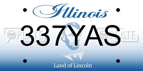 337YAS Illinois License Plate