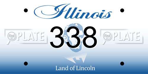 338 Illinois License Plate