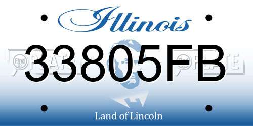 33805FB Illinois License Plate