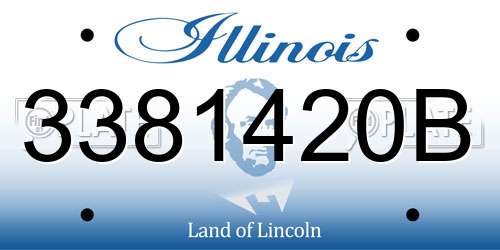 3381420B Illinois License Plate