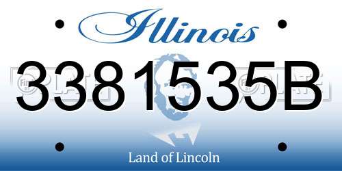 3381535B Illinois License Plate