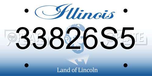 33826S5 Illinois License Plate