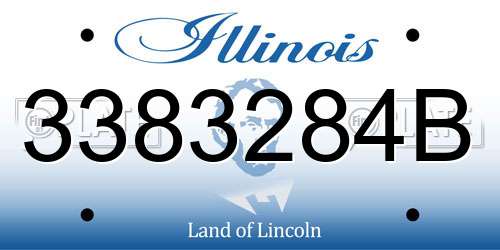 3383284B Illinois License Plate