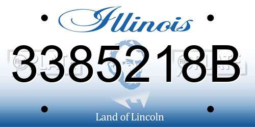 3385218B Illinois License Plate