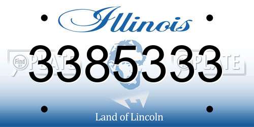 3385333 Illinois License Plate