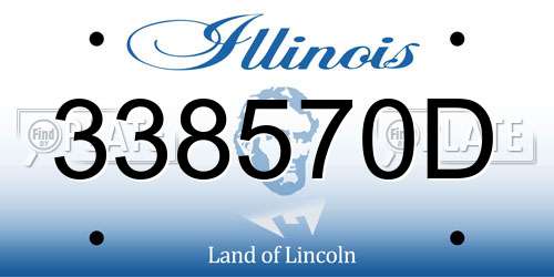 338570D Illinois License Plate