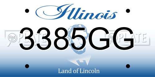 3385GG Illinois License Plate