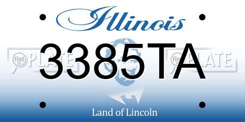 3385TA Illinois License Plate