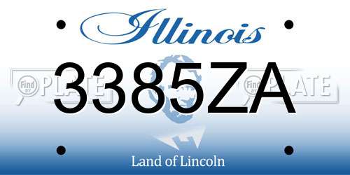 3385ZA Illinois License Plate