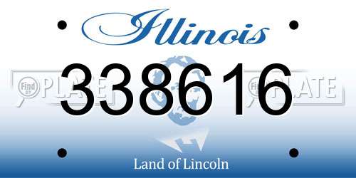 338616 Illinois License Plate