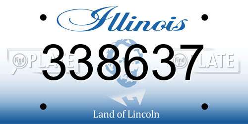 338637 Illinois License Plate