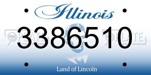 3386510 Illinois License Plate
