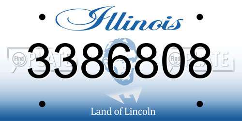 3386808 Illinois License Plate