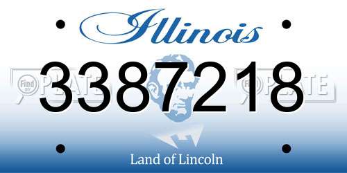 3387218 Illinois License Plate