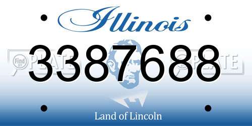 3387688 Illinois License Plate