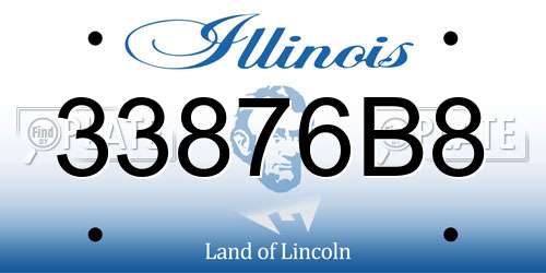 33876B8 Illinois License Plate