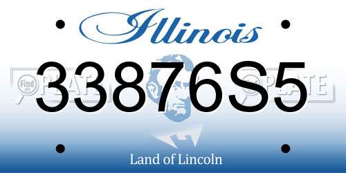 33876S5 Illinois License Plate