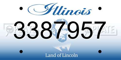 3387957 Illinois License Plate