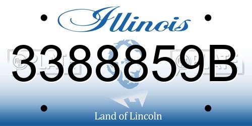 3388859B Illinois License Plate