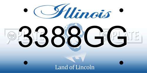 3388GG Illinois License Plate