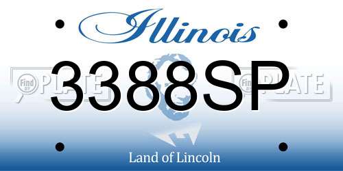 3388SP Illinois License Plate