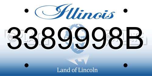 3389998B Illinois License Plate
