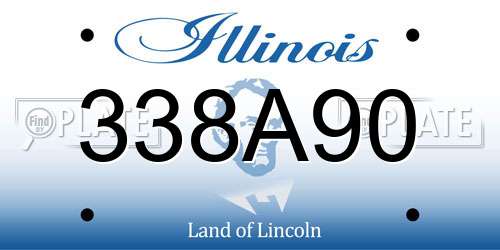 338A90 Illinois License Plate