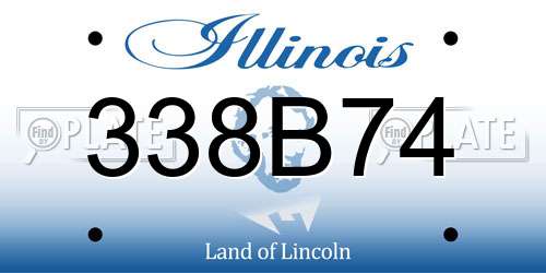 338B74 Illinois License Plate