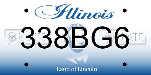 338BG6 Illinois License Plate