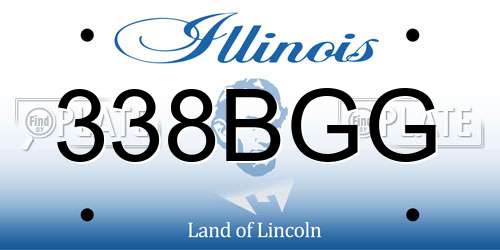 338BGG Illinois License Plate
