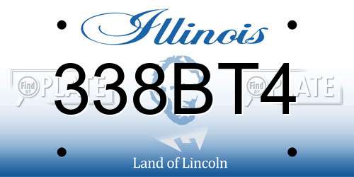 338BT4 Illinois License Plate