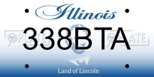338BTA Illinois License Plate
