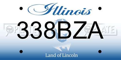 338BZA Illinois License Plate