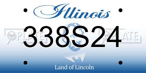 338S24 Illinois License Plate
