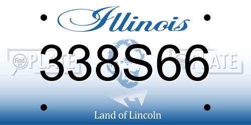 338S66 Illinois License Plate