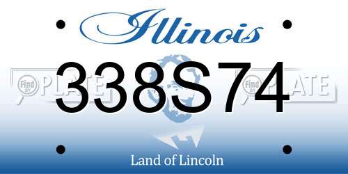 338S74 Illinois License Plate
