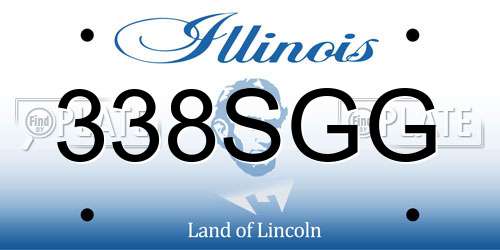 338SGG Illinois License Plate