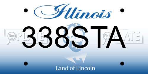 338STA Illinois License Plate