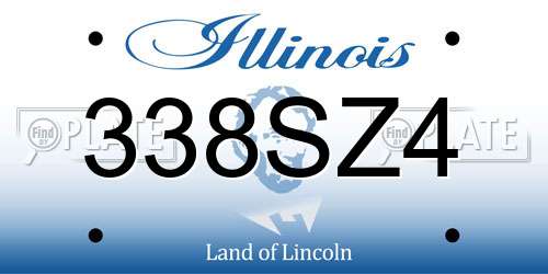 338SZ4 Illinois License Plate