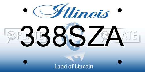 338SZA Illinois License Plate